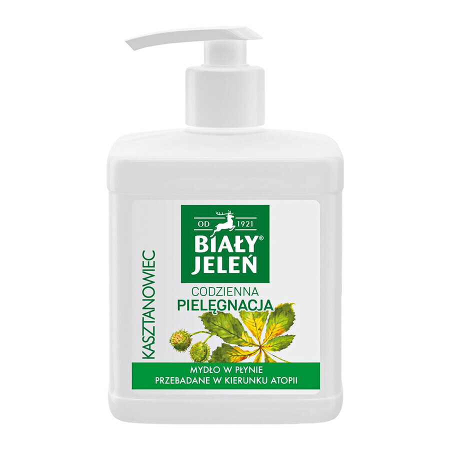 White Jeleń Premium, jabón líquido hipoalergénico con castaño de indias, 500 ml