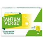 Tantum Verde 3 mg, aromă de lămâie, 30 de pastile tari