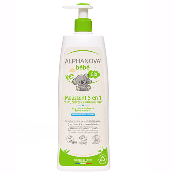 Alphanova Bebe, loțiune de baie pentru copii 3in1, 500 ml