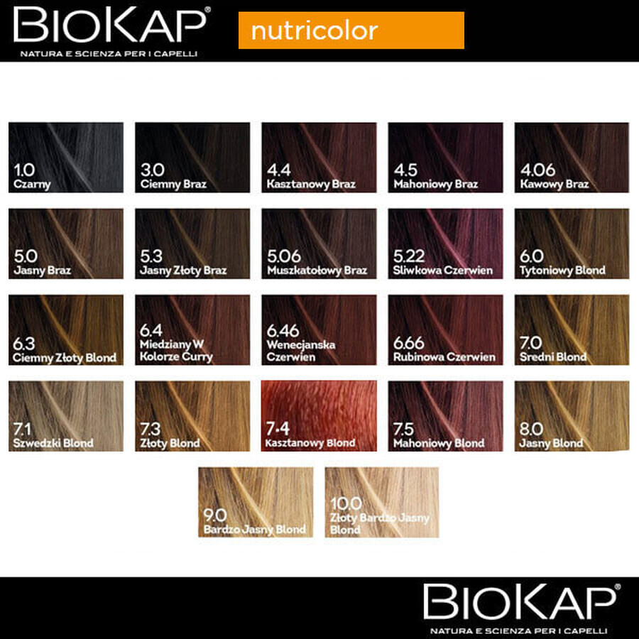 Biokap Nutricolor, haarkleuring, 6.0 tabak blond, 140 ml