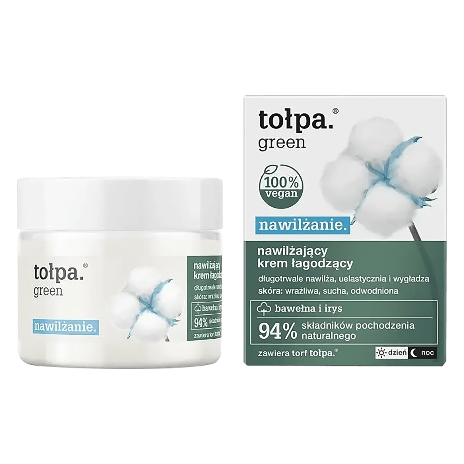 Tolpa Green Moisturising, cremă hidratantă și calmantă, 50 ml