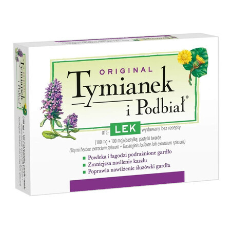 Original Thyme și Coltsfoot 100 mg + 100 mg, 24 pastile tari