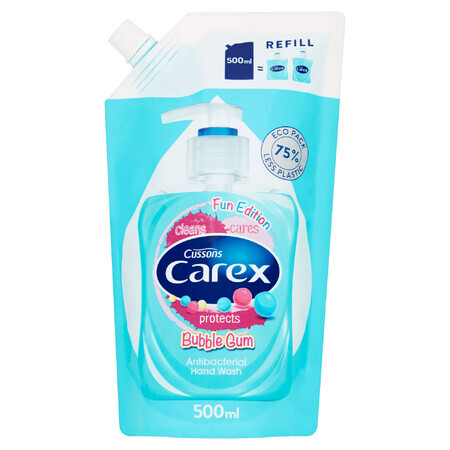 Carex Kids, Bubble Gum savon liquide antibactérien, dès 3 ans, stock, 500 ml