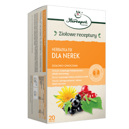 Herbapol pour les reins, tisane de fruits à base de plantes, 2 g x 20 sachets