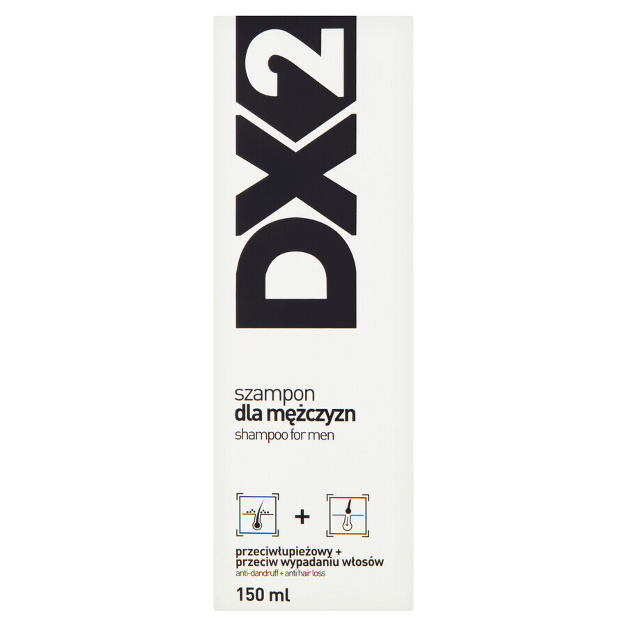 DX2, Shampoo gegen Schuppen und Haarausfall für Männer, 150 ml