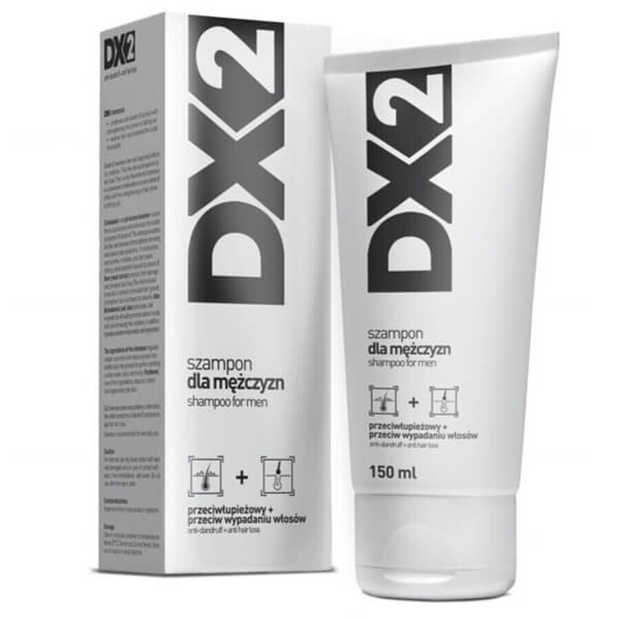 DX2, Shampoo gegen Schuppen und Haarausfall für Männer, 150 ml