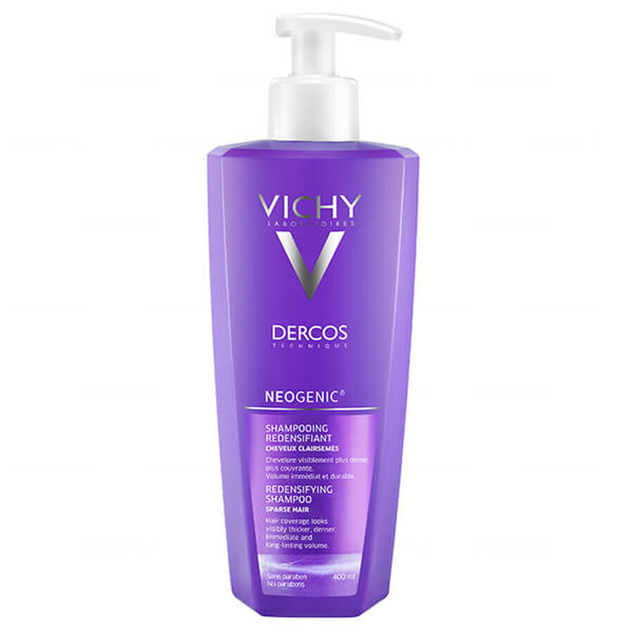 Vichy Dercos Neogenic, șampon de păr pentru restabilirea densității, 400 ml