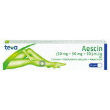 Aescin (20 mg + 50 mg + 50 UI)/gel, gel, 40 g