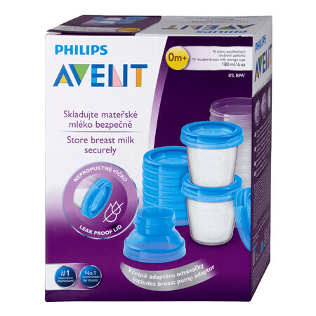 Avent, récipients pour lait maternel, SCF618/ 10, 10 x 180 ml