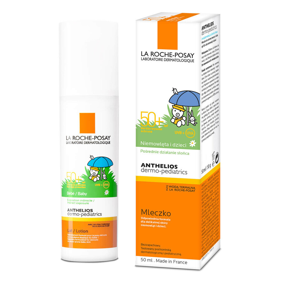 La Roche-Posay Anthelios Dermo-Pediatrics, lapte protector pentru față și corp de la 6 luni, SPF 50+, 50 ml