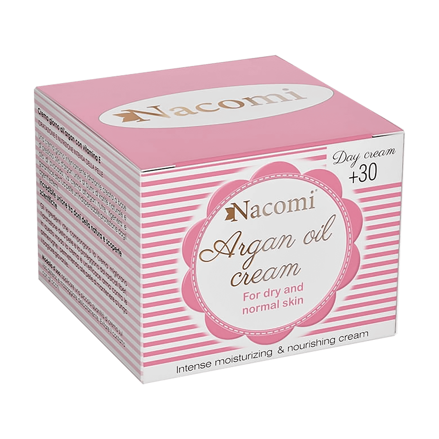 Nacomi, cremă de față cu argan 30+ cu vitamina E, de zi, 50 ml