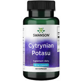 Swanson Citrat de potasiu, citrat de potasiu, 120 capsule