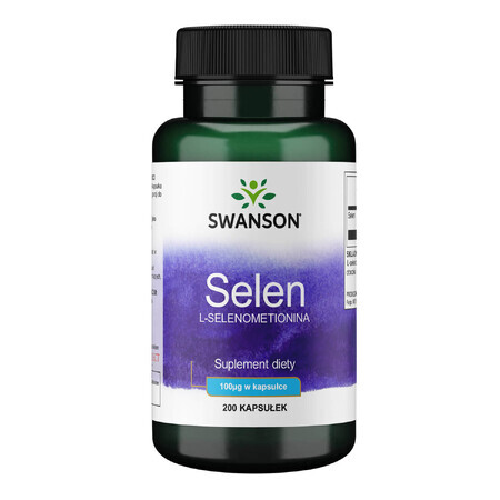 Swanson Selenium, seleniu 100 µg, 200 capsule