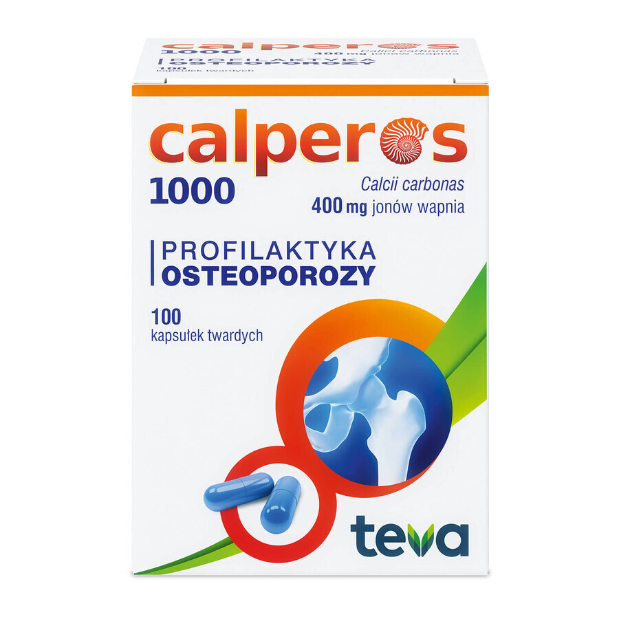 Calperos 1000 400 mg, 100 cápsulas duras