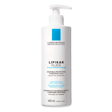 La Roche-Posay, Lipikar Fluide, hydraterende emulsie, droge en atopische huid, 400 ml