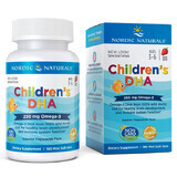 Nordic Naturals Childrens DHA, pentru copii de la 3 ani, aromă de căpșuni, 180 capsule masticabile