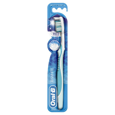 Oral-B, spazzolino, 3D White, 40 medio, 1 pezzo