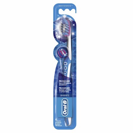 Oral-B, spazzolino, 3D White Luxe Pro-Flex, morbido, 1 pezzo