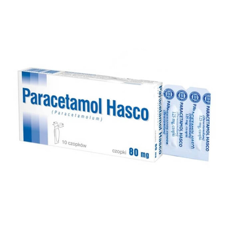 Paracetamol Hasco 80 mg, Zäpfchen, 10 Stück