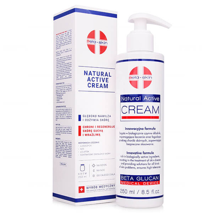 Beta-Skin Natural Active Cream, crema corpo, 250 ml