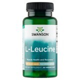 Swanson AjiPure L-Leucina, L-leucina 500 mg, 60 capsule vegetali