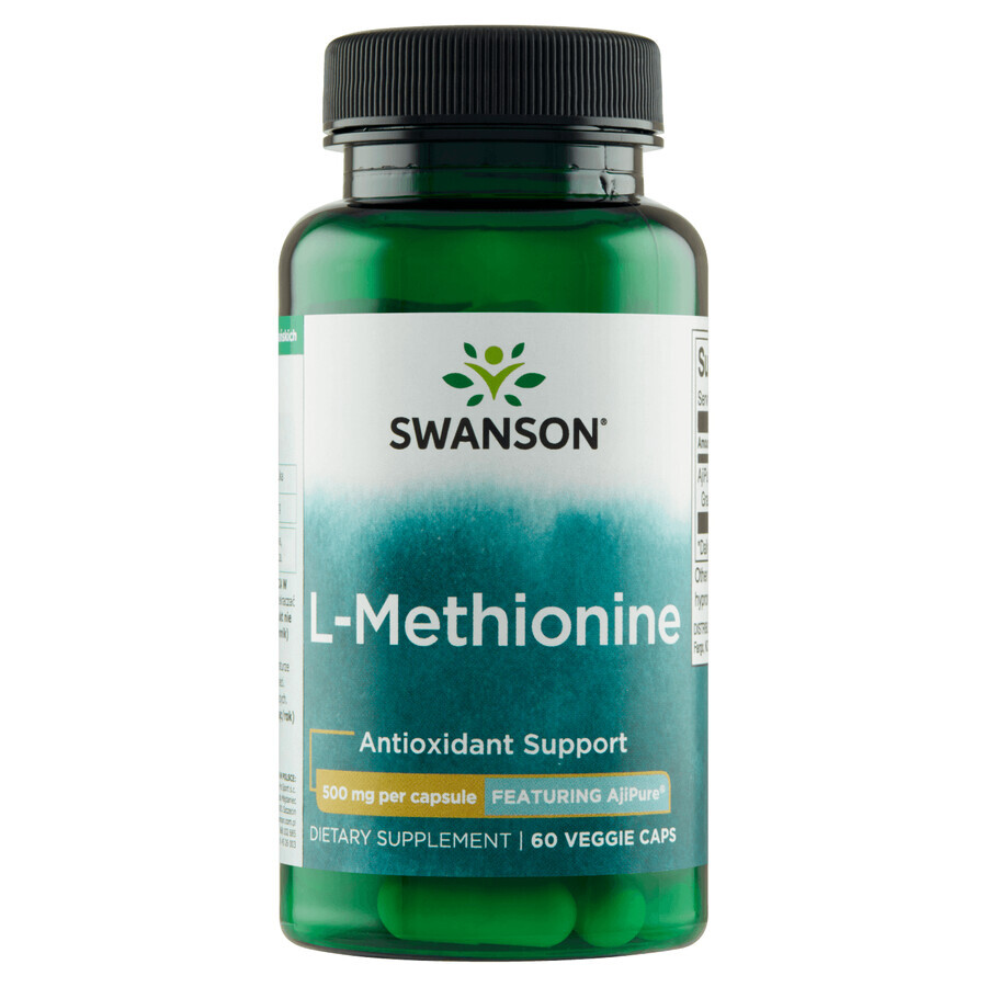 Swanson, AjiPure L-méthionine, VEGE 60 gélules