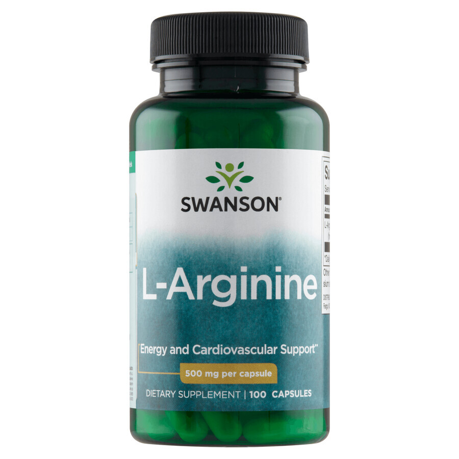 Swanson L-Arginina, L-Arginina, 100 capsule