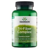 Swanson Tri-Fiber Complex, Coji de semințe de psyllium + tărâțe + pectină, 100 capsule