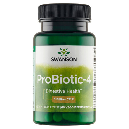 Swanson ProBiotic-4, 60 capsule vegetariene