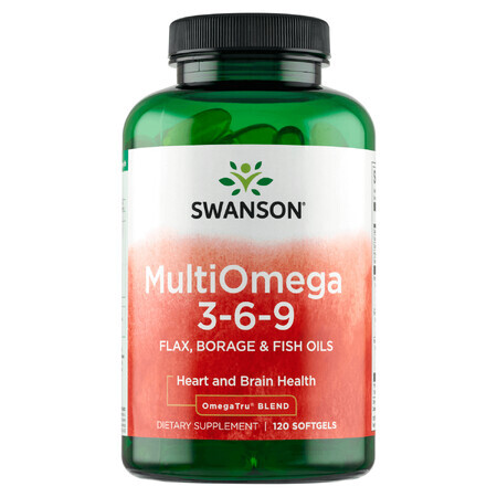 Swanson MultiOmega 3-6-9, 120 capsules