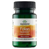 Swanson Folate Quatrefolic, acid folic 400 μg, 30 capsule vegetariene