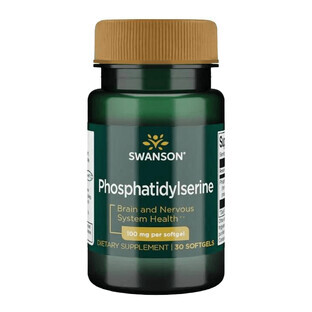 Swanson Phosphatidylserine 100 mg, fosfatidilserină, 30 capsule