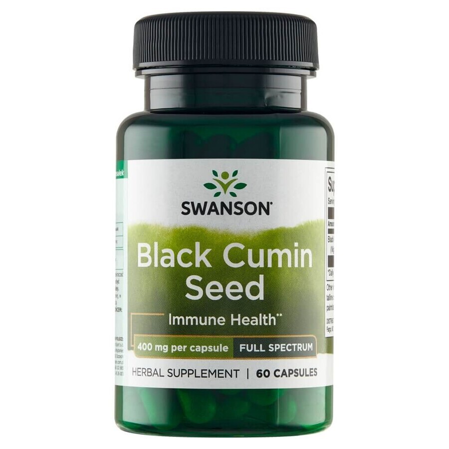 Swanson Full Spectrum Black Cumin Seed, black cumin seeds, 60 capsules