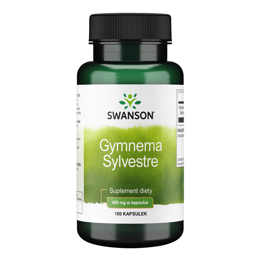 Swanson Gymnema Sylvestre Leaf, frunze de gurmar, 100 capsule