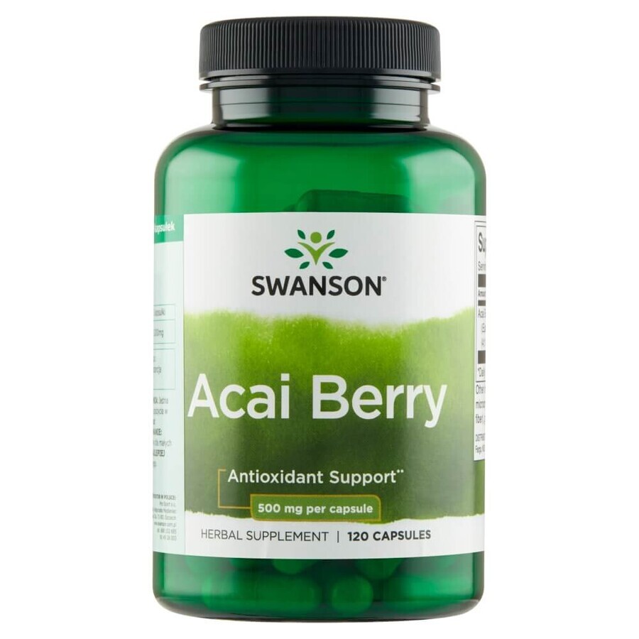 Swanson, Acai Berry 500 mg, Acai berries, 120 capsules