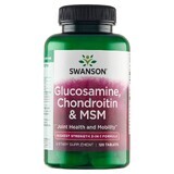 Swanson Glucosamina, Condroitina e MSM massima potenza, Glucosamina, Condroitina e MSM, 120 compresse