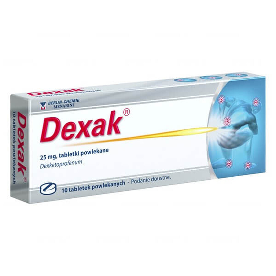 Dexak 25 mg, 10 comprimate filmate