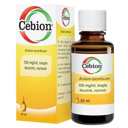 Cebion 100 mg/ml, picături orale pentru copii de la vârsta de 28 de zile, 30 ml