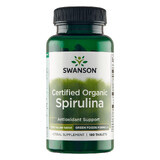 Swanson Certified Organic Spirulina, spirulină organică, 180 comprimate