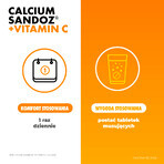 Calcium Sandoz + Vitamina C 260 mg + 1000 mg, goût orange, 10 comprimés effervescents