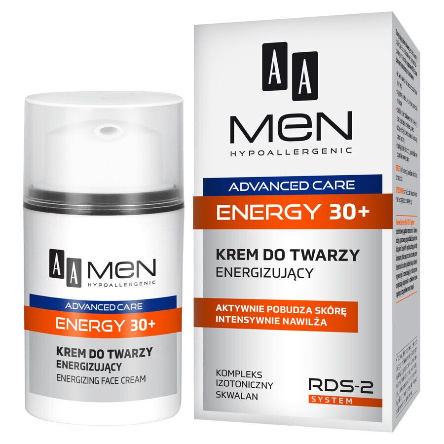 AA Men Energy, cremă energizantă 30+, 50 ml