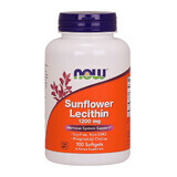 Now Foods Sunflower Lecithin, Sunflower Seed Lecithin 1200mg, 100 Softgels