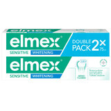 Elmex Sensitive Whitening pastă de dinți cu fluorură de amine, 2 x 75 ml 