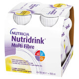 Nutridrink Multi Fibre, aromă de vanilie, 4 x 125 ml