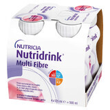 Nutridrink Multi Fibre, aromă de căpșuni, 4 x 125 ml