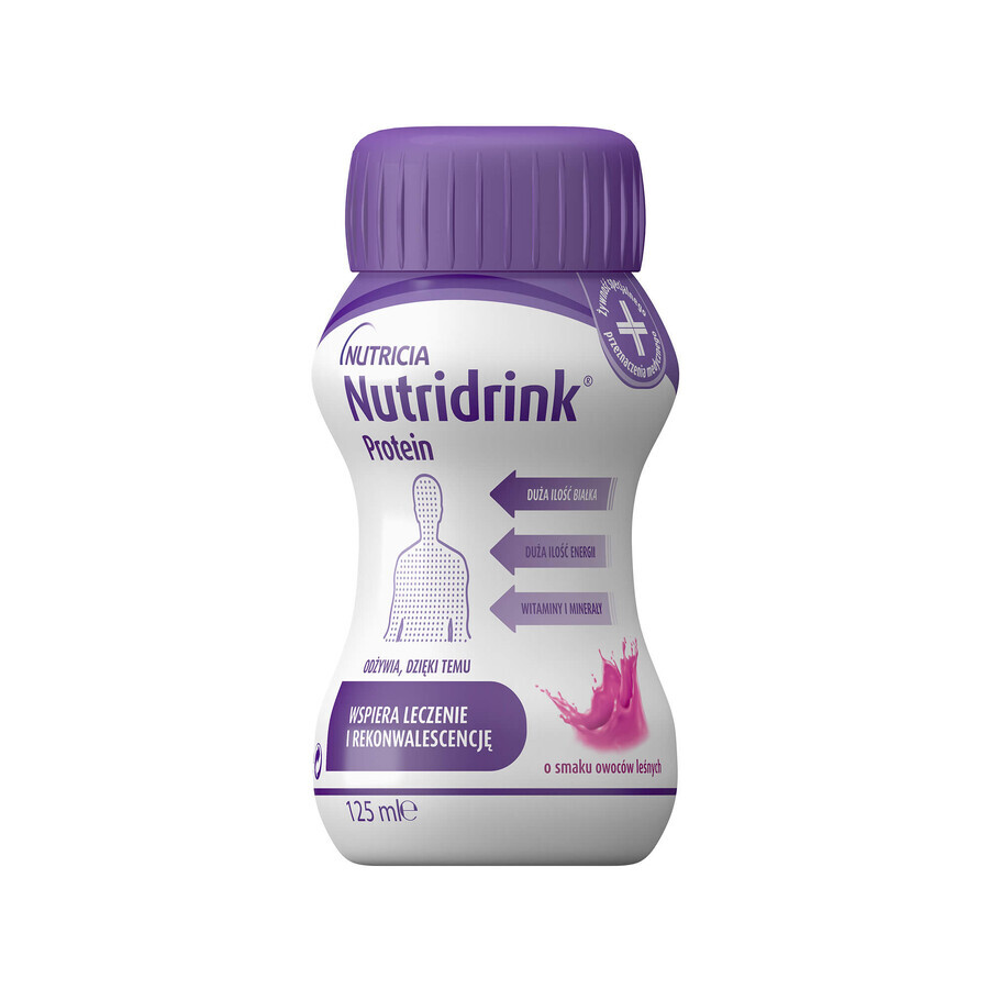 Nutridrink Protein, Nahrungsergänzungsmittel, Waldfruchtgeschmack, 4 x 125 ml