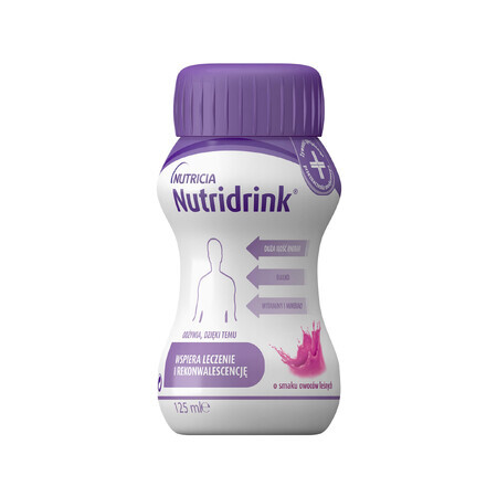 Nutridrink, supliment nutritiv, aromă de fructe de pădure, 4 x 125 ml