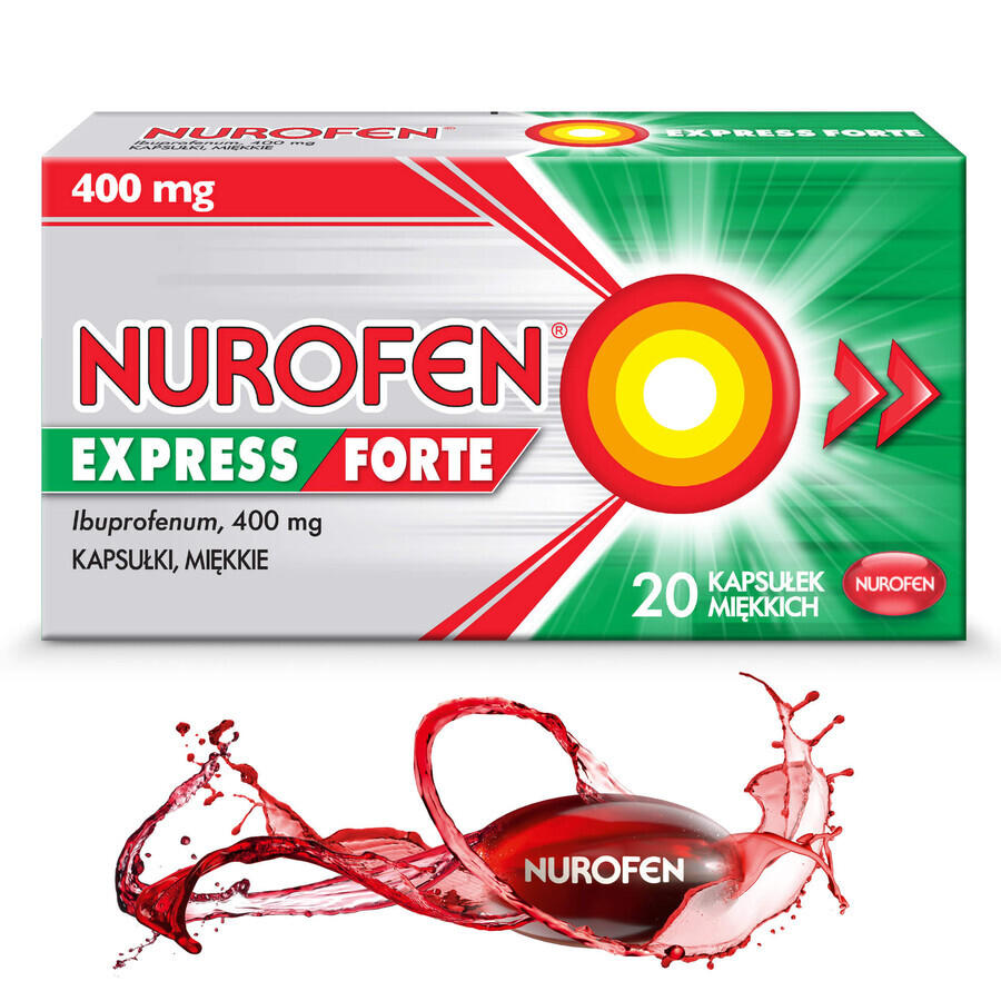 Nurofen Express Forte 400 mg, 20 capsules molles