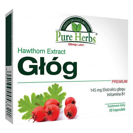 Olimp Pure Herbs Hawthorn Premium, 30 capsule