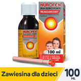 Nurofen pentru copii Forte căpșuni 40 mg/ml, suspensie orală, 3 luni până la 12 ani, 100 ml